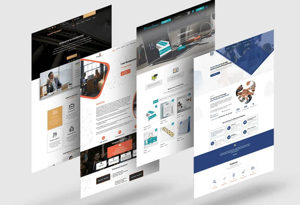 second website page showcase